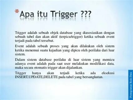 Data trigger