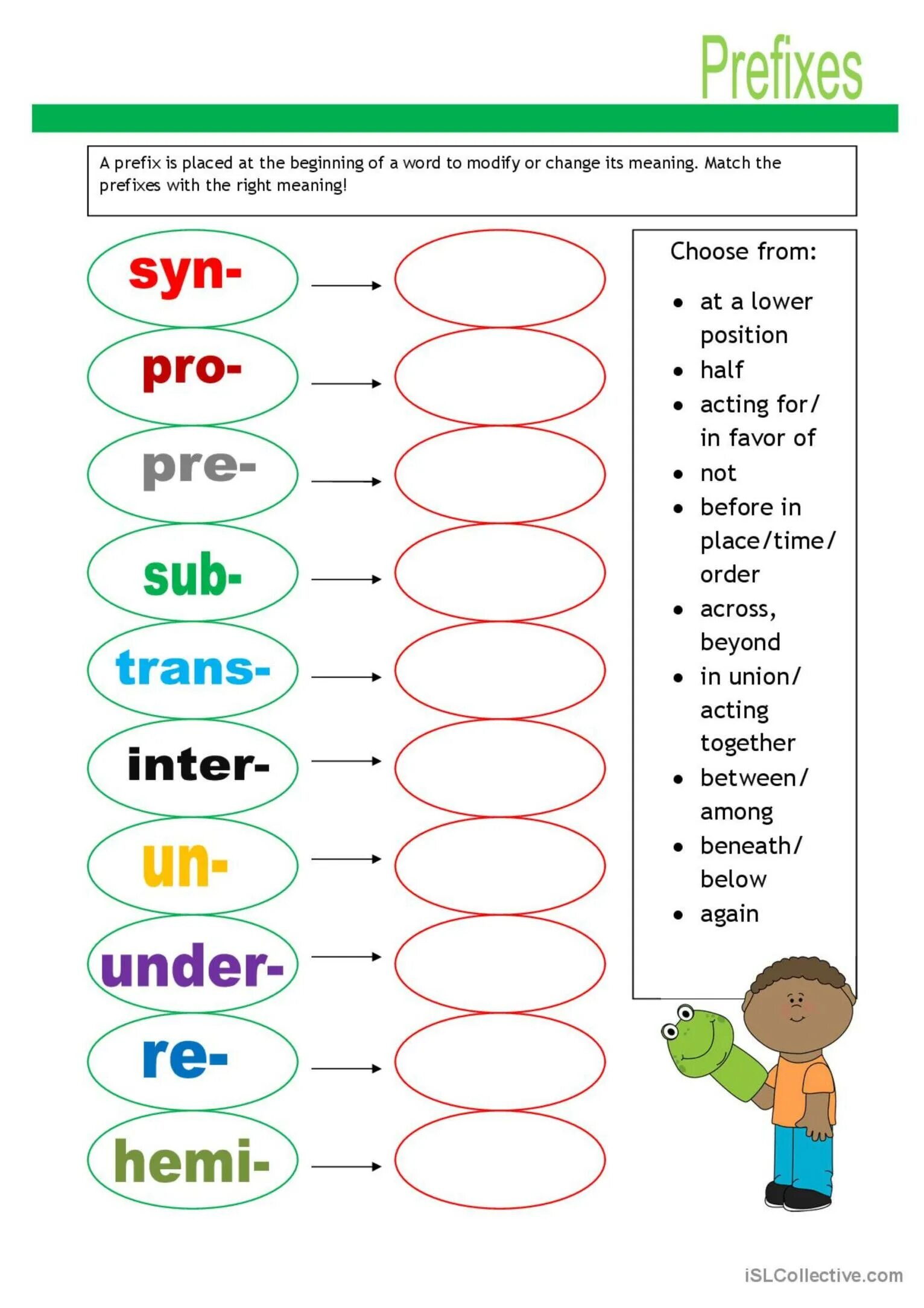 Prefixes in english. Prefix в английском языке упражнения. Prefixes упражнения. Словообразование Worksheets. Prefixes un in English.