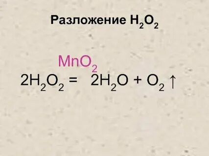 H2o2 разложение катализатор