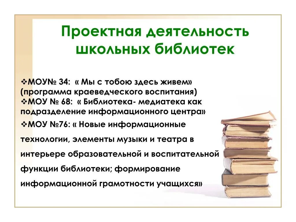 Основы деятельности библиотеки. Проектная деятельность. Проектная деятельность в школьной библиотеке. Проектная деятельность библиотек. Презентация Школьная библиотека.