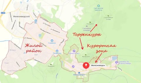 Железноводск на карте