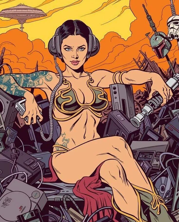 Star Wars принцесса Лейя. Звёздные войны Рей рабыня. Арт комиксы 18