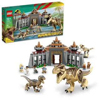 Amazon.com: LEGO Jurassic Park Visitor Center: T. rex & Raptor Attack 7...