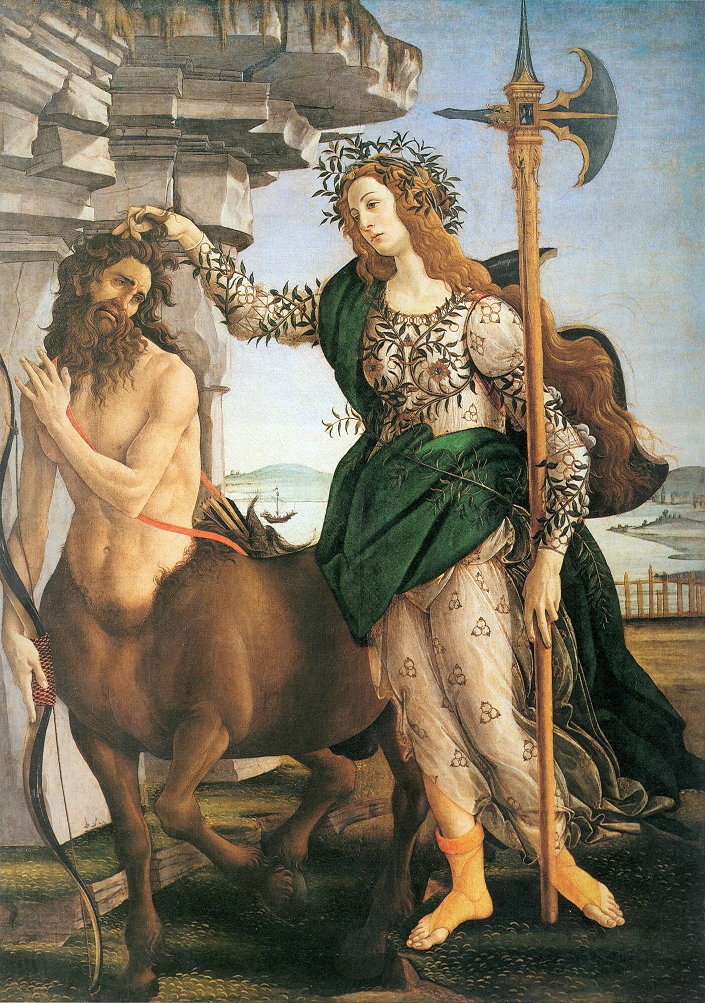 Афина Паллада картина Боттичелли.