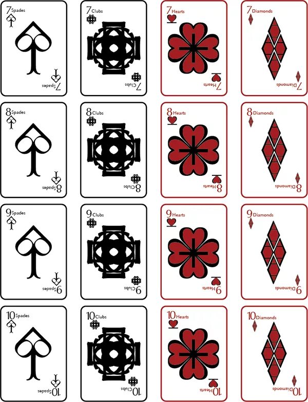 Making playing cards. Making playing cards