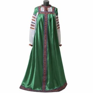 Русский народный костюм зеленый