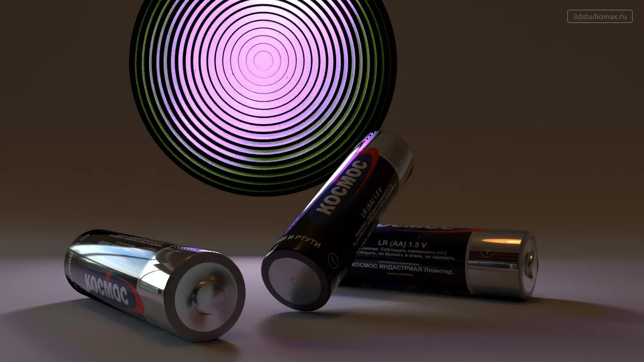 3д модель батареек