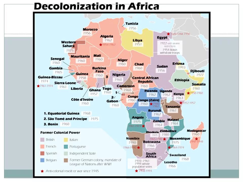 Получили независимость после первой мировой войны. Карта деколонизации Азии и Африки. Деколонизация Африки карта. Страны получившие независимость после второй мировой войны. Страны добившиеся независимости после второй мировой.