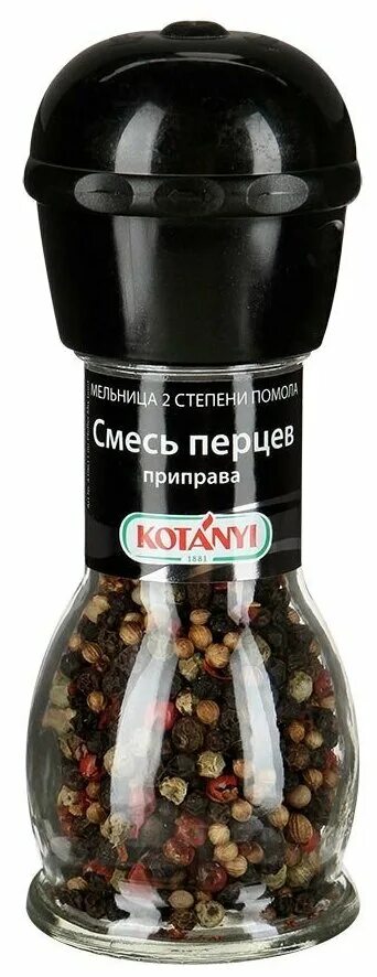 Kotanyi пряность смесь перцев дробленая, 12 г. смесь перцев дробленая котани 12 г. смесь перцев kotanyi мельница, 35 г. смесь перцев kotanyi с копченым чипотле. приправа kotanyi смесь перцев дробленая 12г.