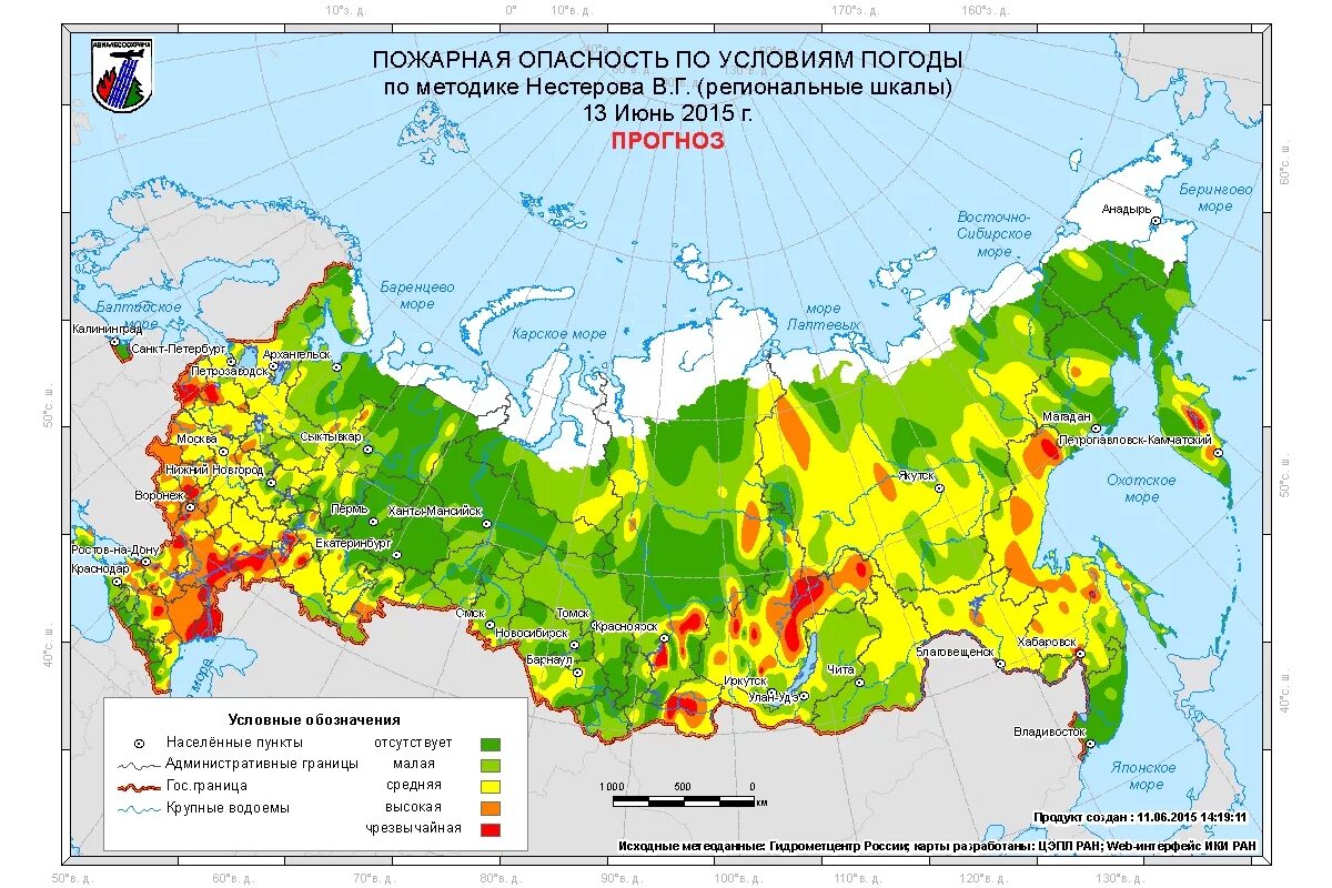 Погода в россии на 14