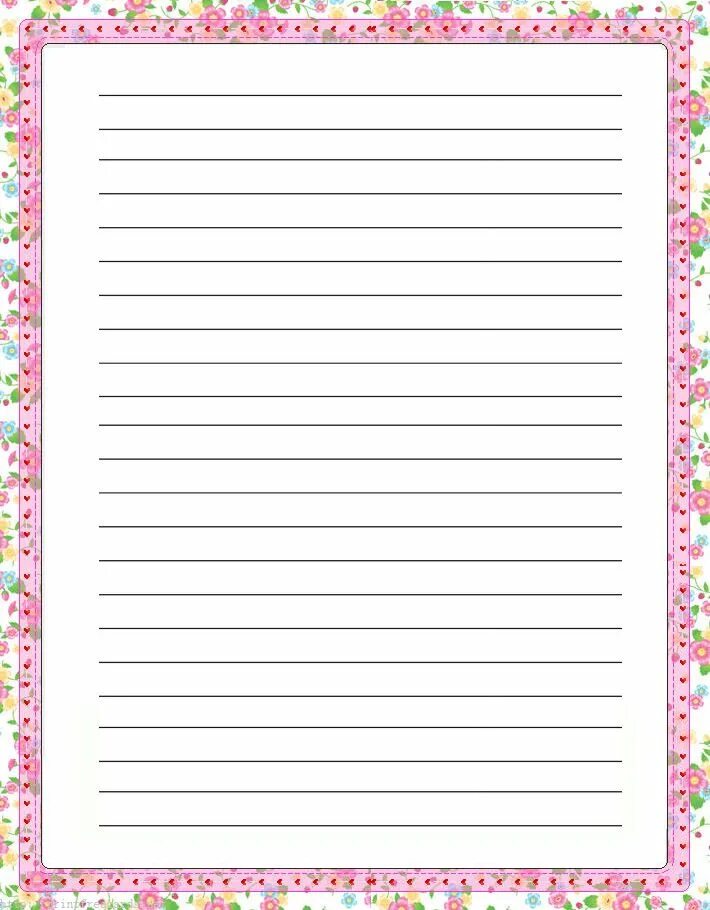 Printable Wide Ruled Blue Lined Paper Template