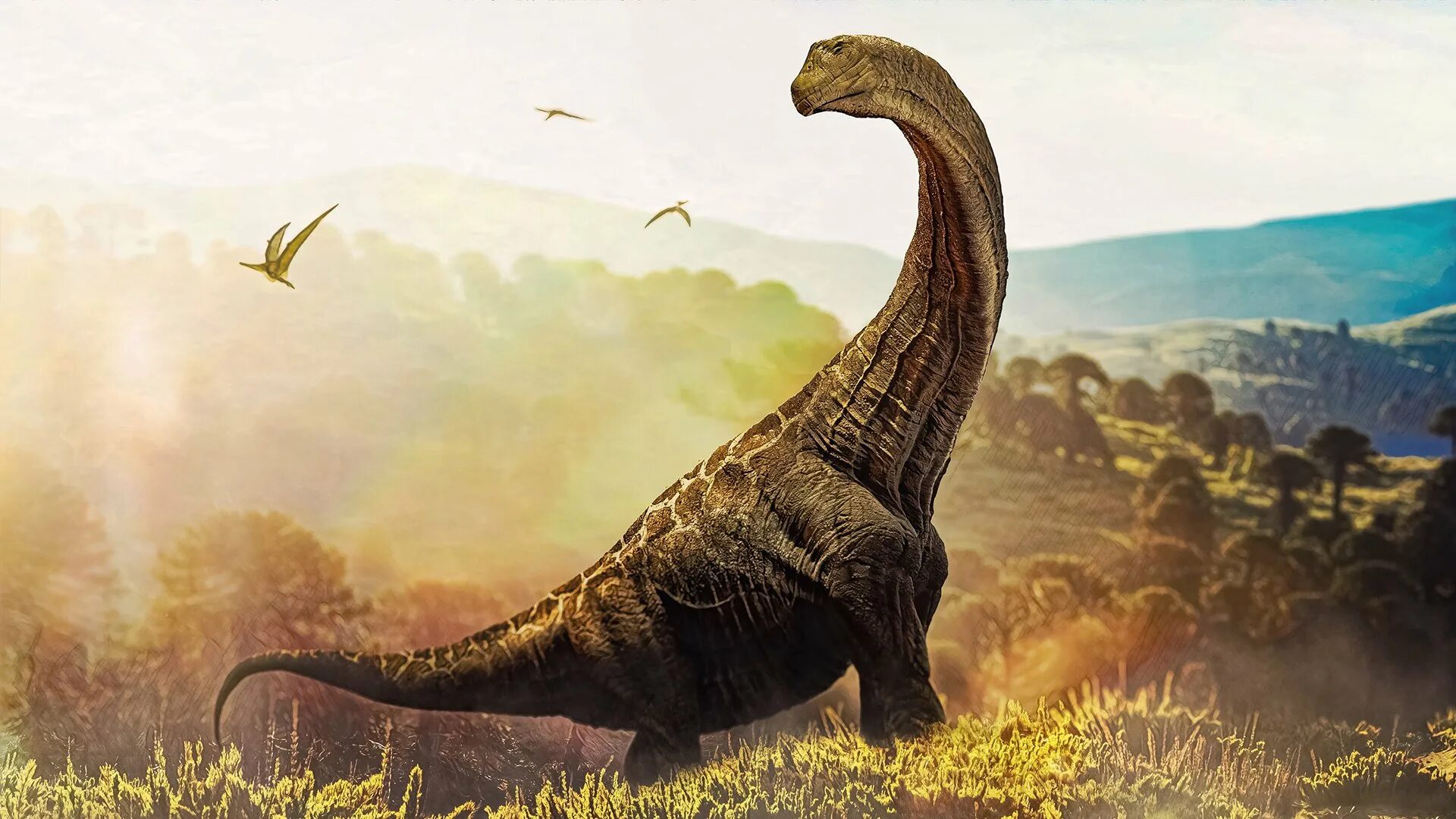 Заставка динозавры. Диплодок Брахиозавр Тираннозавр. Парк Юрского периода Диплодок. Брахиозавр мир Юрского периода. Брахиозавр динозавры Юрского периода.