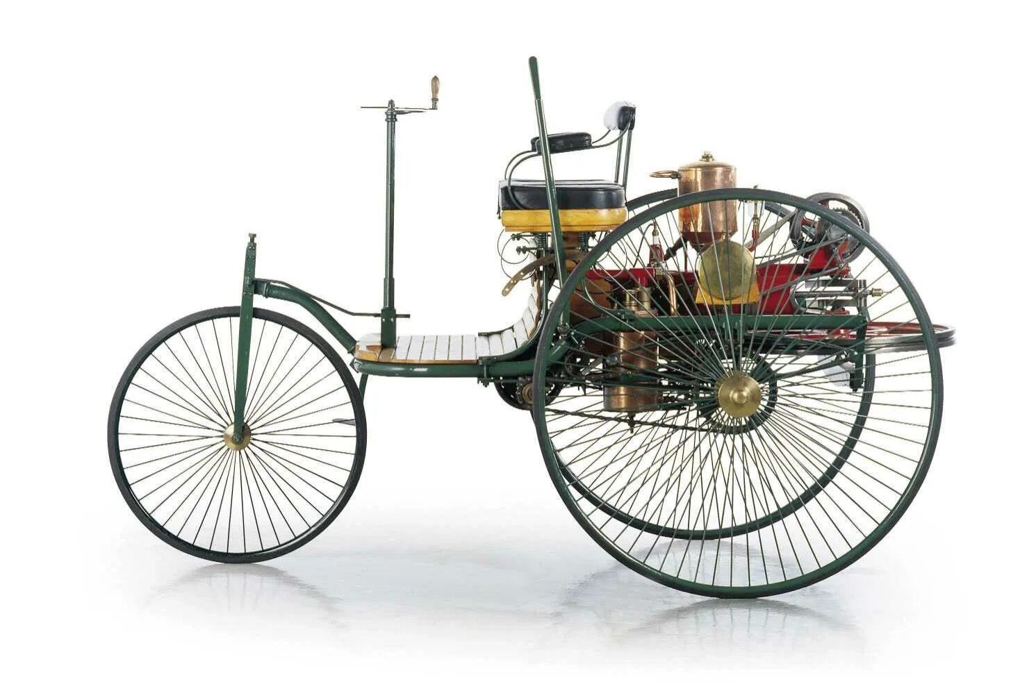 Первый автомобиль внутреннего сгорания. Benz Patent-Motorwagen 1886.