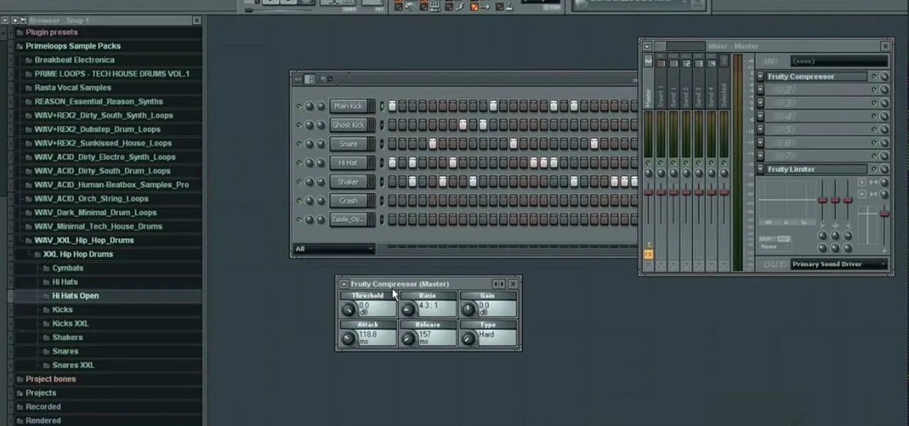 Как сохранять fl studio 20. Барабан плагин фл студио. FL Studio 20 микшер пак. Компрессор FL Studio 20. Ритм хип хоп фл студио 20.