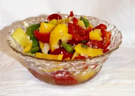 Маринованные болгарские перцы быстрого приготовления с чесноком
