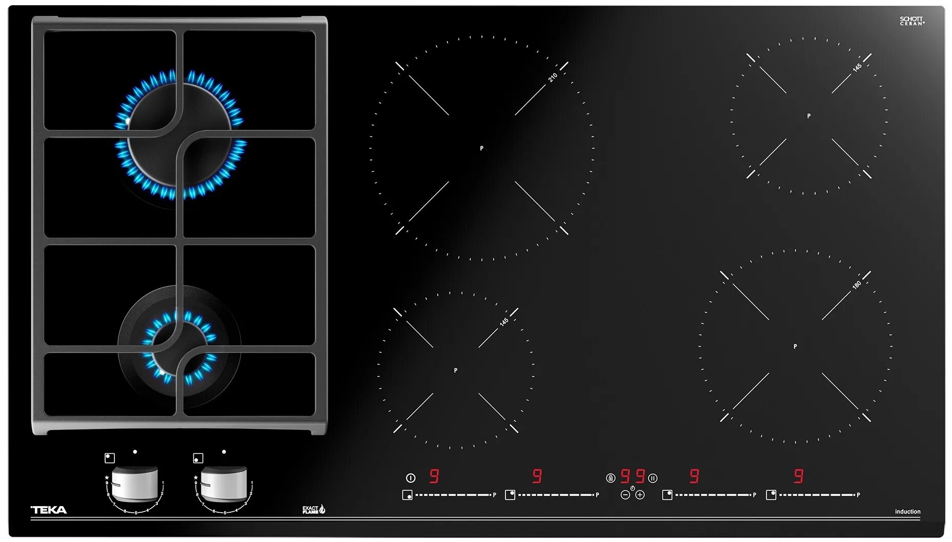 Варочная панель Teka Hybrid JZC 63312 ABN Black. Комбинированная варочная панель Teka Hybrid JZC 64322 ABN. Варочная панель Teka Twin ig 620 2g ai al ci. Teka индукционная варочная панель.