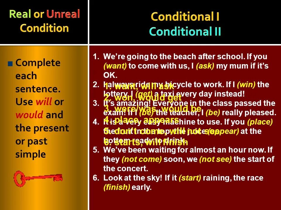 Unreal conditional. Real and unreal conditionals правила. real conditionals примеры. unreal past conditional.