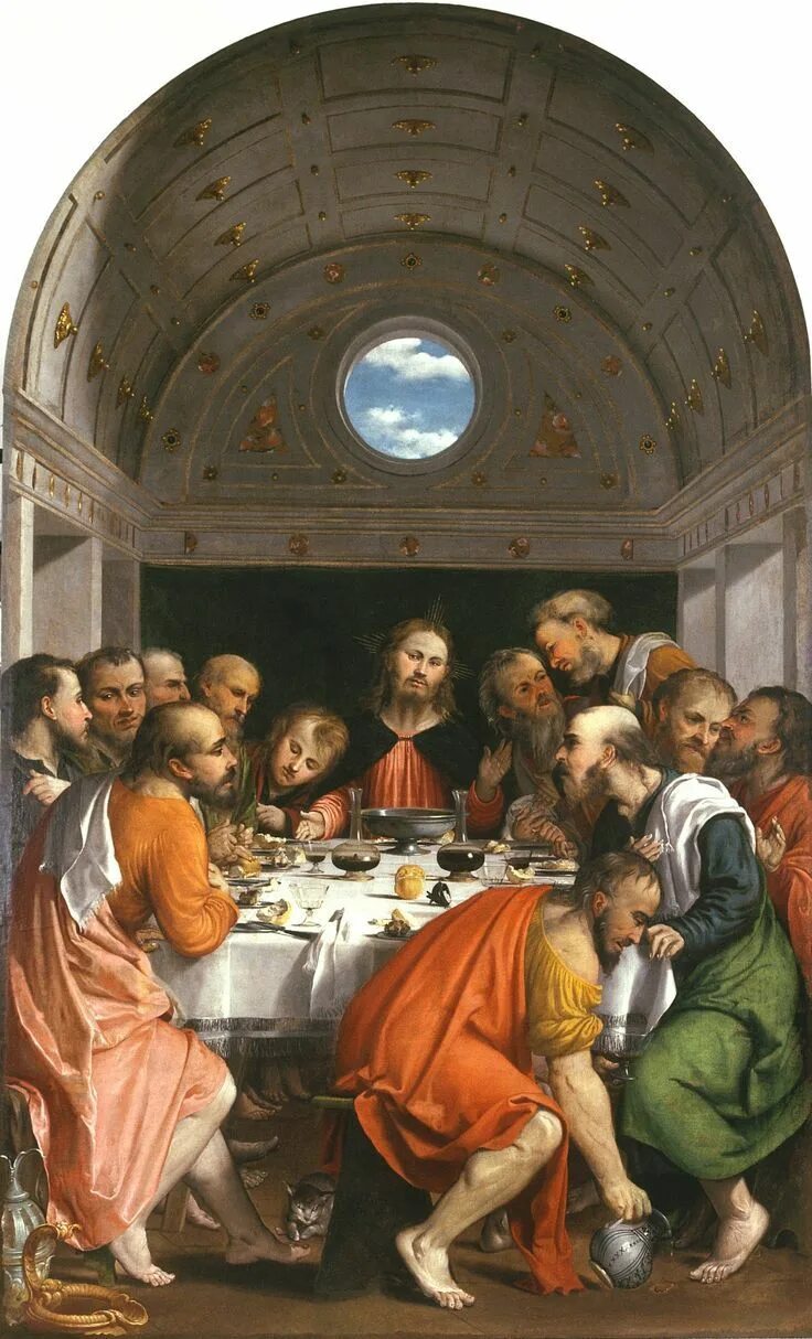 Тайна вечери картина. Иисус Христос Тайная вечеря. Тайная вечеря Микеланджело. Тайная вечеря в живописи Возрождения. Джироламо Романино.