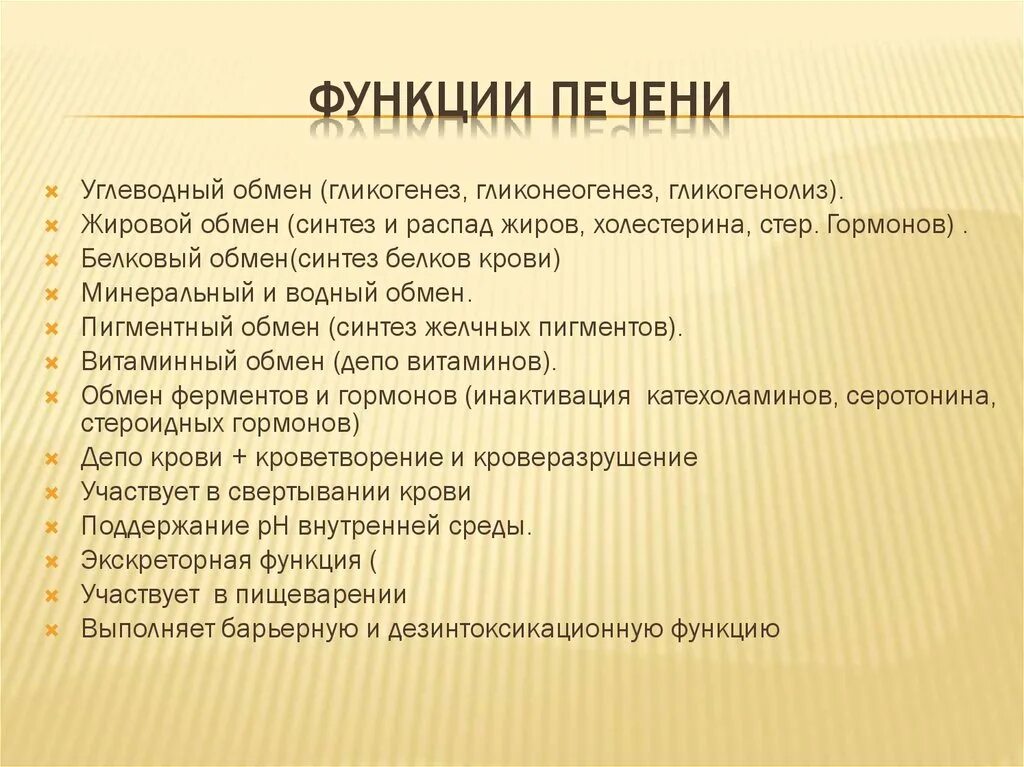 Какие функции у печени