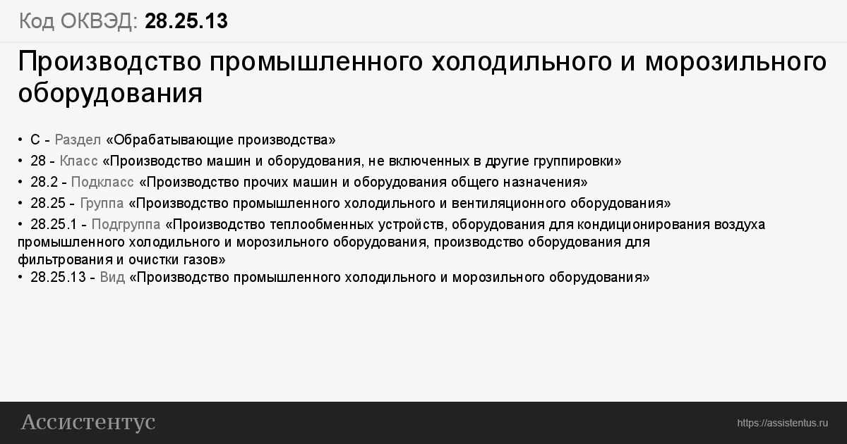 Код ОКВЭД промышленность. ОКВЭД 28.92.