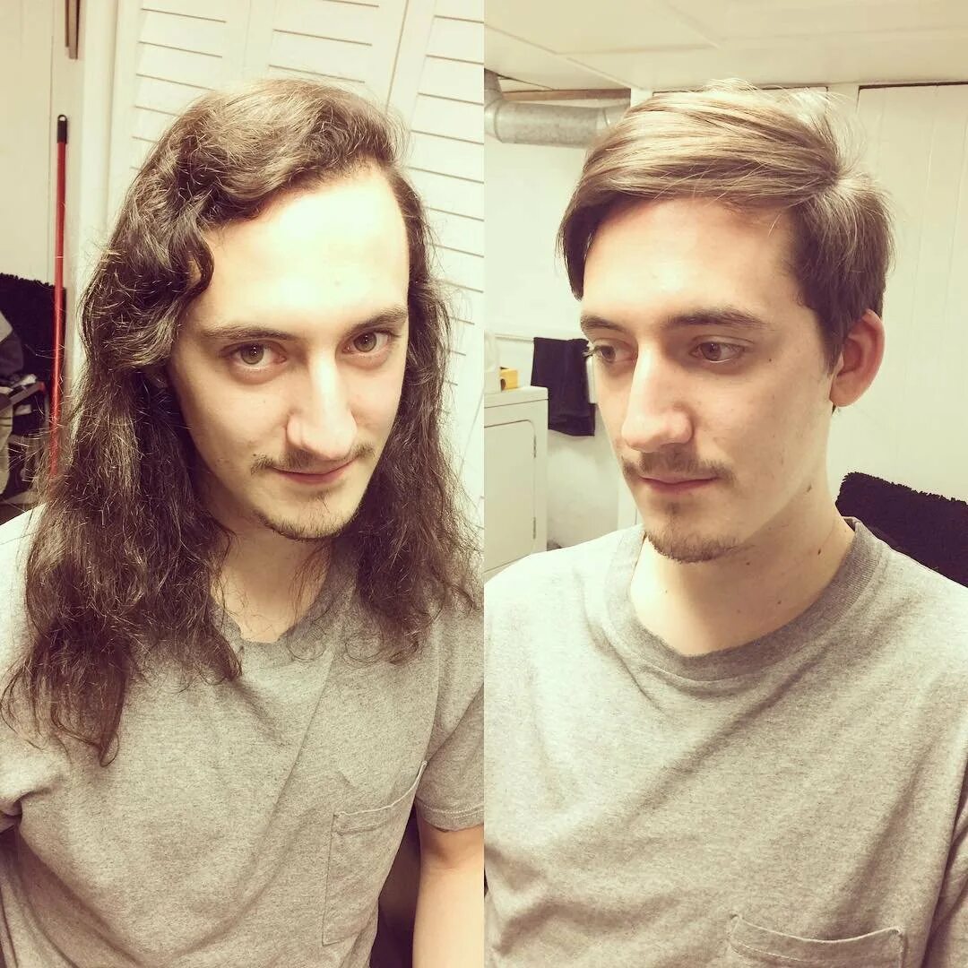 Волосы до после мужчины. Мужские прически до и после. Парни до и после стрижки. Мужчина с длинными волосами до и после стрижки. Мужские стражик до и после.