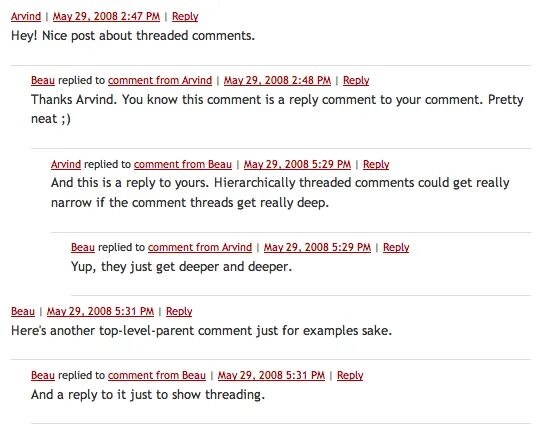 Comments org. Comments org