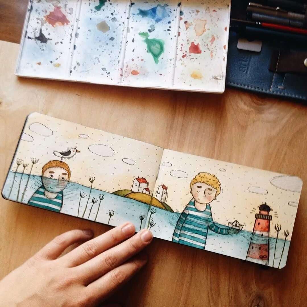 Идеи для иллюстраций. Таня самошкина акварель. таня самошкина скетчбук. tania samoshkina рисунки. идеи для рисунков.