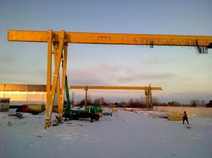 Установка козловых кранов