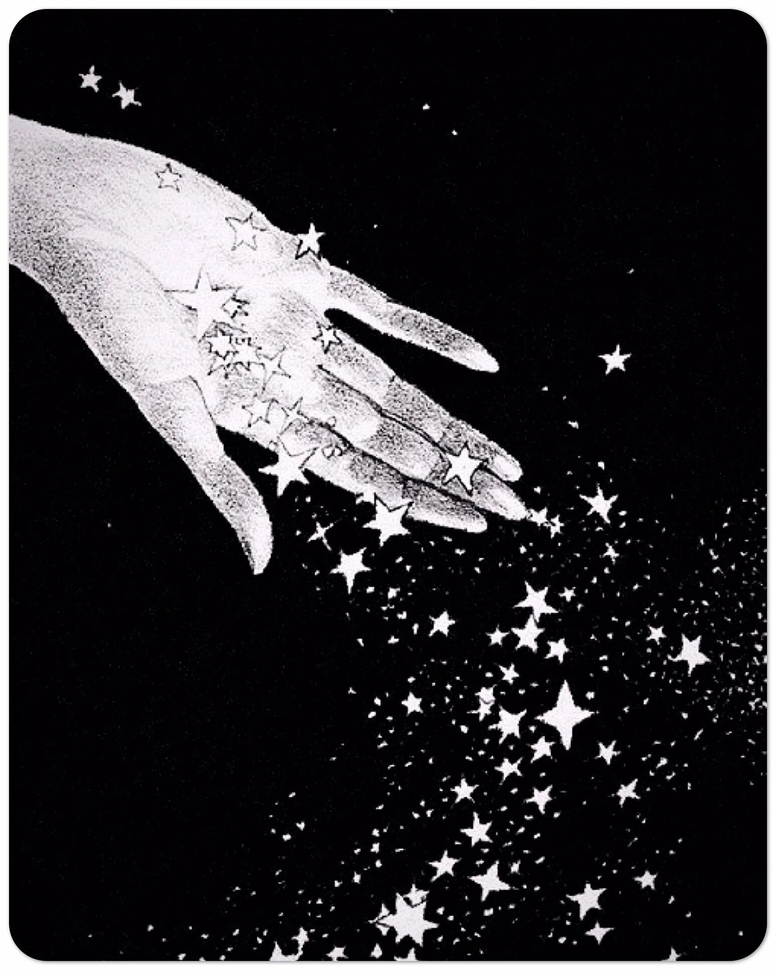 Космос на черной бумаге. Космос Эстетика. Эстетика звезд в руках. Звезды на ладони. Космос чб.