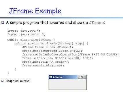 Jframe java