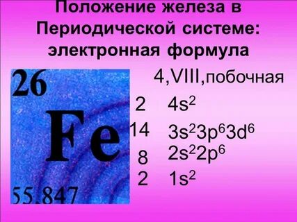 Хим формула железа