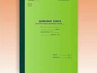 Сделать домовую книгу на дом