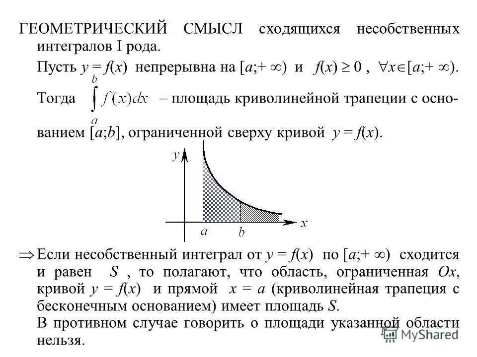 геометрические и механические приложения определенного интеграла. геометрический смысл интеграла 1 рода. несобственные интегралы 1-го рода. геометрический смысл интеграла 1 рода. геометрический смысл интеграла 1 рода.