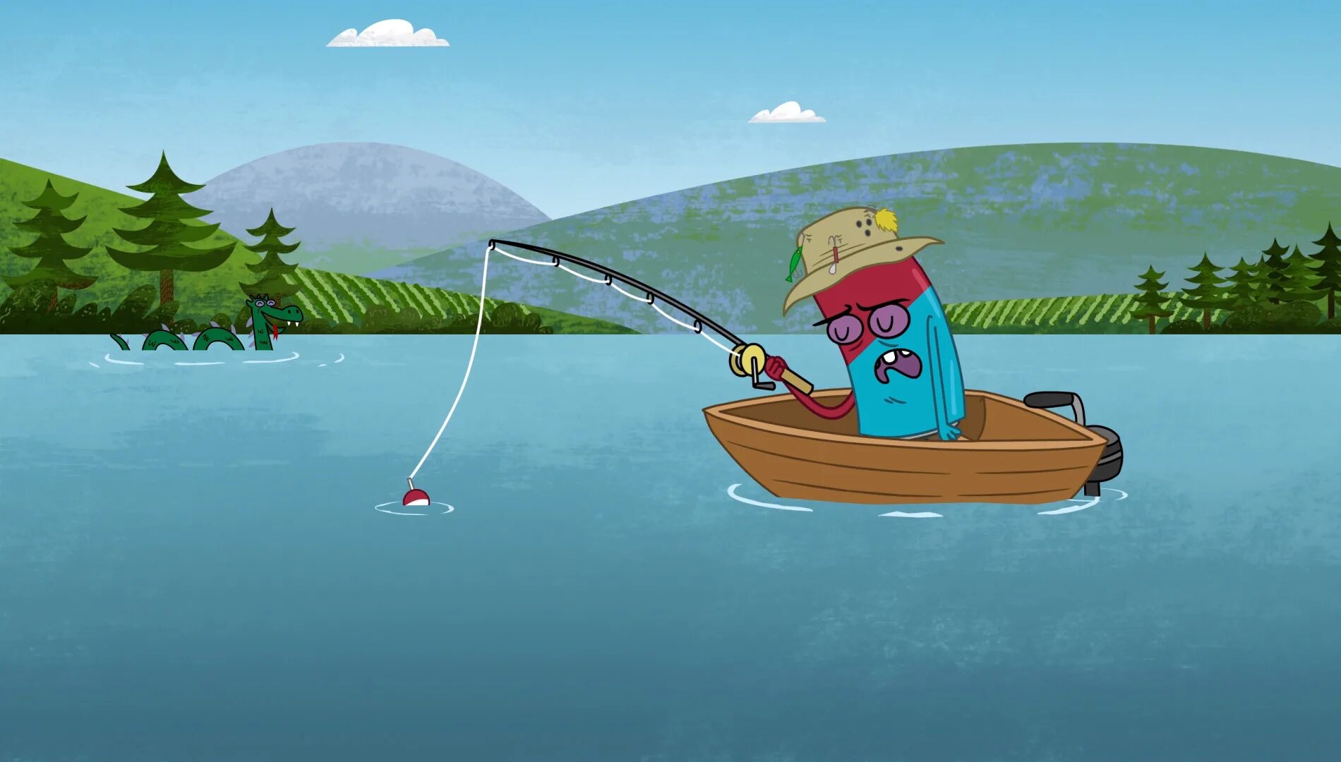 Фишинг гиф. Рыбалка гиф. Удочка анимация. Funny Boat.