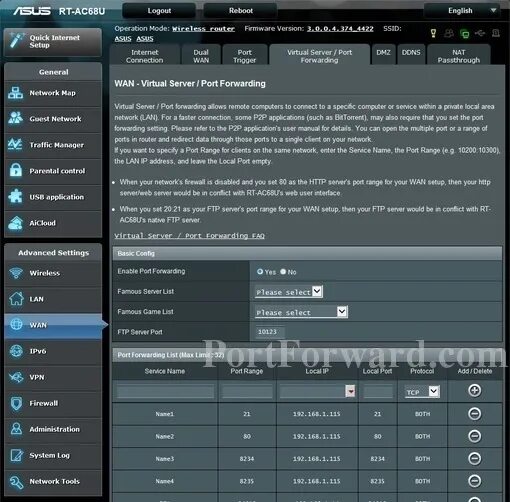 Asus ported apps. Asus ac68u роутер. cut through forwarding asus роутер выключить.