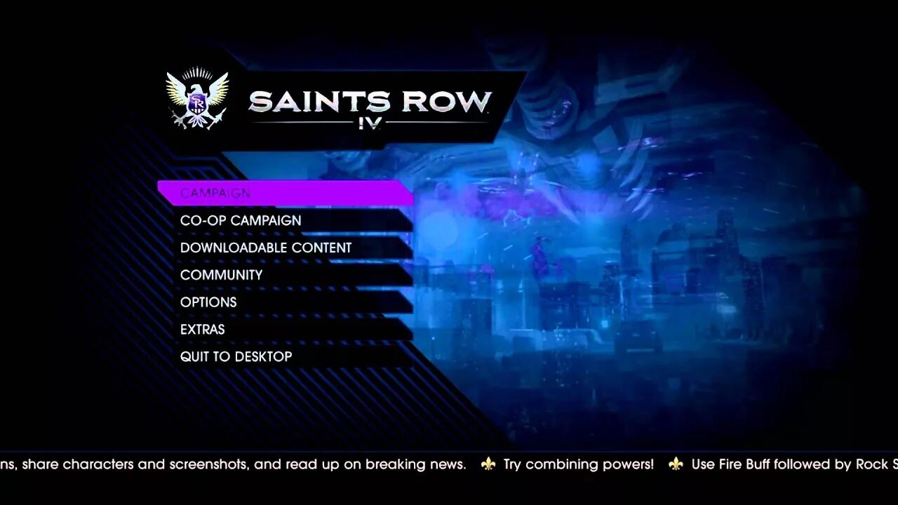 Как поменять язык в saints. Saints row iv главное меню. saints row 4 menu. saints row 2 главное меню. saints row the third главное меню.