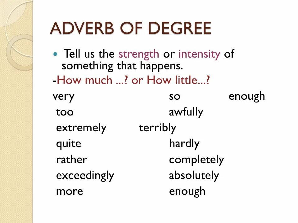 Degrees перевод на русский. Adverbs of degree. Adverbs of degree презентация. Adverbs of degree правило. Adverbs of degree в английском языке.