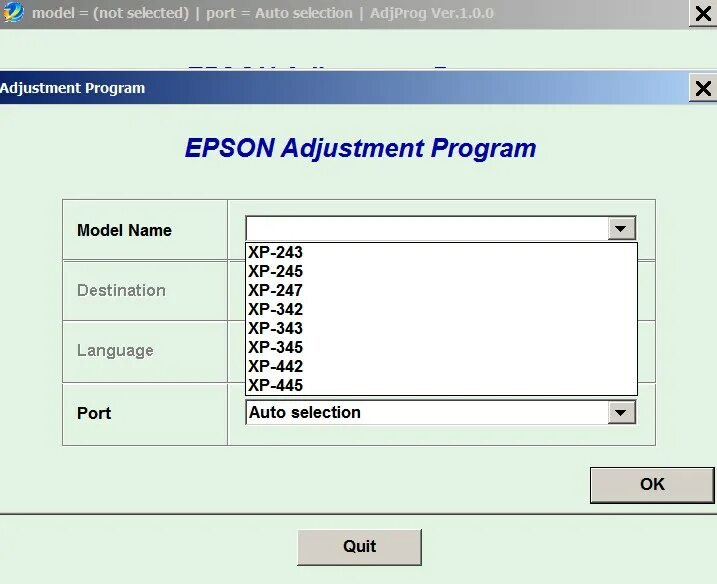 Программа для сброса чернил epson. "Adjustment program" et16500. Epson adjustment program. Программа для сброса памперсов на принтере. Adjustment program инструкция.
