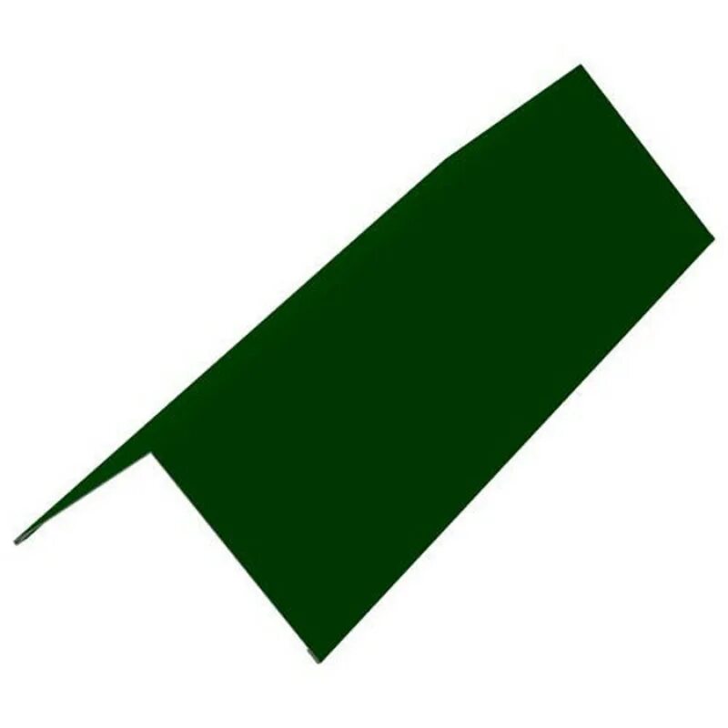 Планка конька 0,45 гл. RAL 6005 зеленый 2м/п. Конек угловой 150х150 мм, l=2м, зеленый мох. Угол внешний 100х100х2000 RAL 6005 зеленый мох. Конек 2 м 15/15 RAL-6005 ( зеленый ).