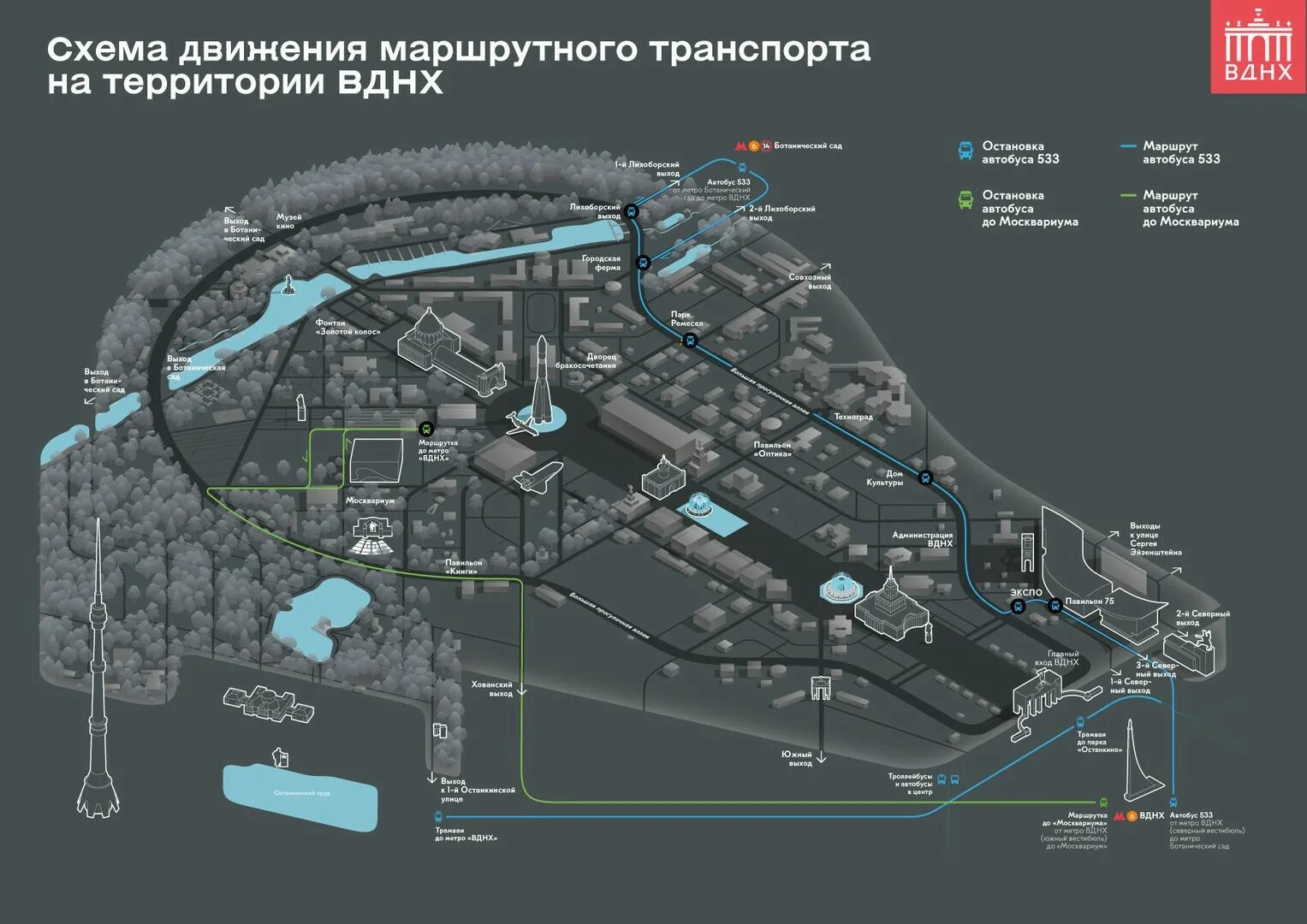 Схема движения автобусов по ВДНХ. Метро Ботанический сад ВДНХ схема. Схема павильона космос на ВДНХ. Маршруты автобусов на ВДНХ. Кольцевой вднх