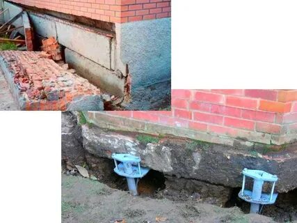 Просел угол фундамента