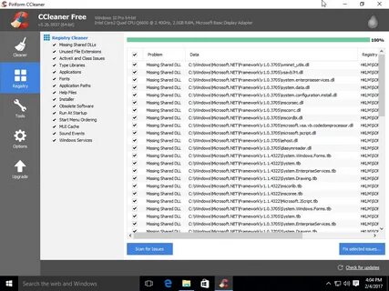 Fatally missing registry