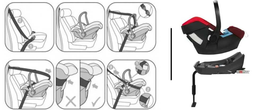 Как крепится автолюлька для новорожденных. Пристегиваем детское кресло Cybex. Автокресло Сайбекс для новорожденных крепление ремня безопасности. Бустер Cybex Isofix. Крепление автолюльки Cybex в машине.