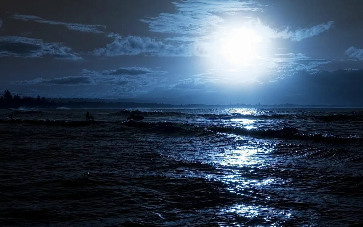 Лунный свет Дебюсси. Ночное море. Ночь в море. Ночной океан.