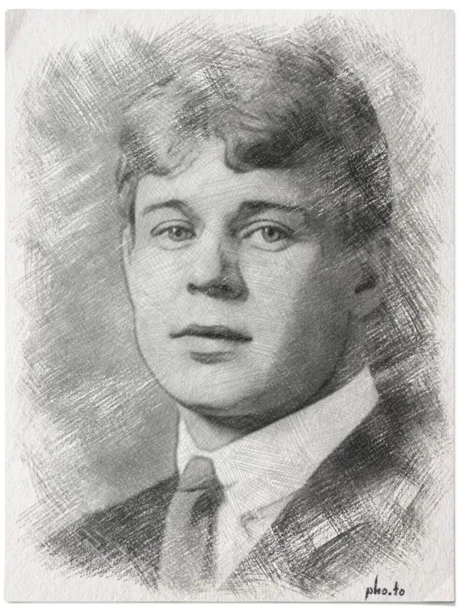 Есенин портрет. Yesenin Sergei Aleksandrovich.