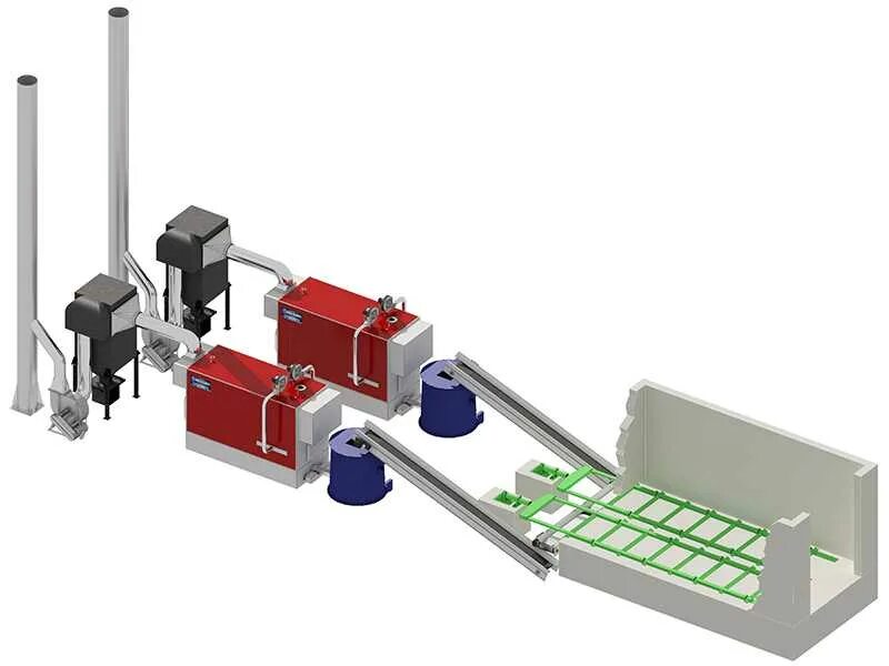 Шнековая система автоматизированной подачи топлива. Система топливоподачи для угольной котельной. Склад дизельного топлива для котельной. Механизированный склад живое дно.