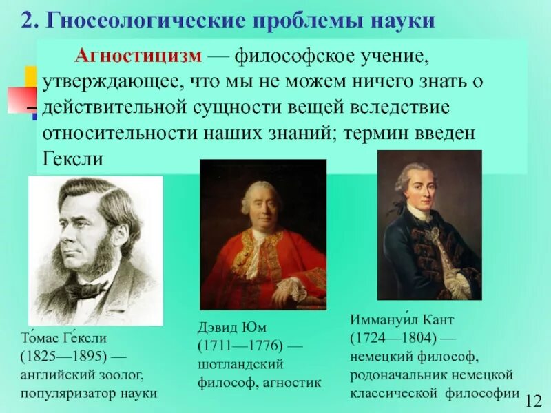 Идеи агностицизма. Идеи агностицизма