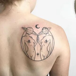 Татуировка знак зодиака Близнецы