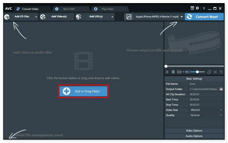 Converting видео. Any video converter. программа для преобразования видео в другой формат. avc интерфейс. avc формат.