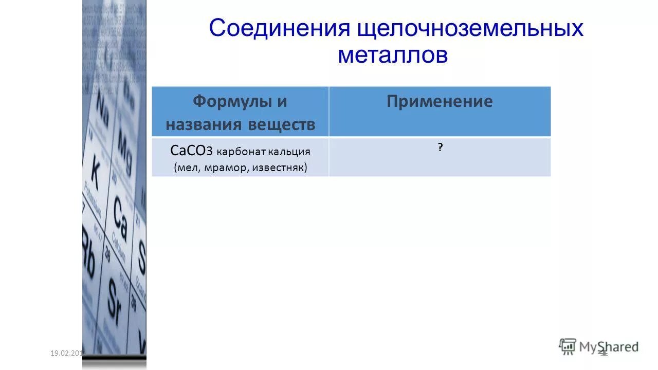 Какие металлы называют щелочноземельными